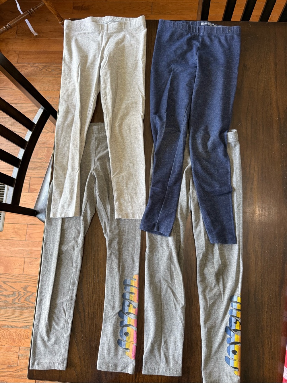 Kids' Navy and Gray Logo-Accent Leggings - Pack